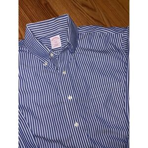 Brooks Brothers Men's Non Iron Button Down Striped Dress Shirt 16 4/5